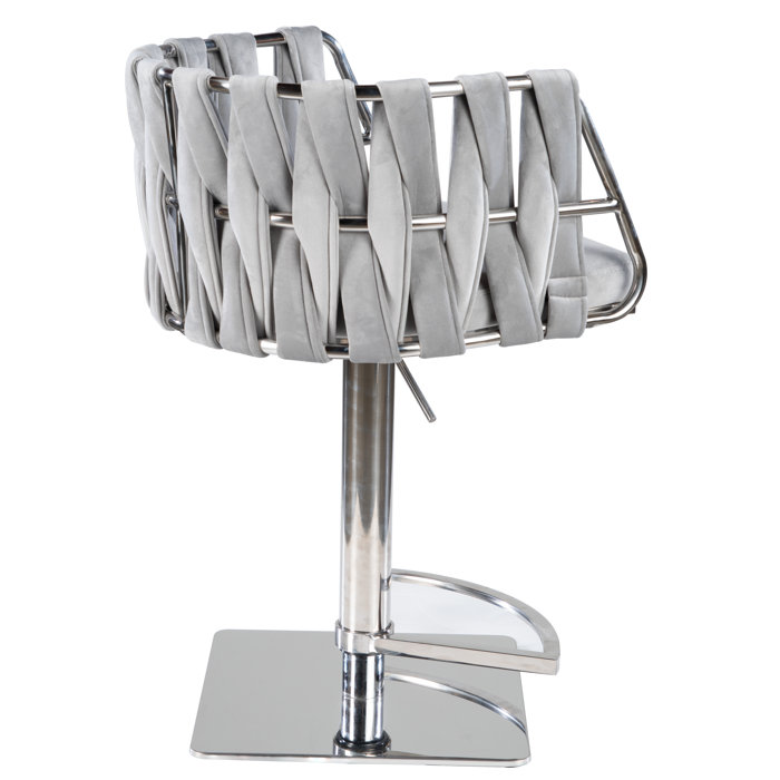 Everly Quinn Cady Swivel Adjustable Height Bar Stool & Reviews Wayfair